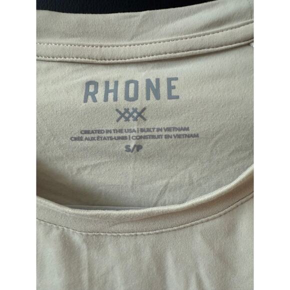Rhône Long Sleeve Men’s workout ski shirt in Sandstone Beige Cream Tan Small NWT - Picture 4 of 10
